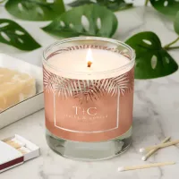 Lush Palm Leaf Wedding Terra Cotta ID956 Scented Candle