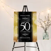 Elegant 50th Golden Wedding Anniversary Foam Board
