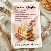 Baked Alaska Recipe Personalized Kitchen Towel