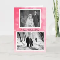 Custom Happy Valentine's Day Then and Now Photos Card