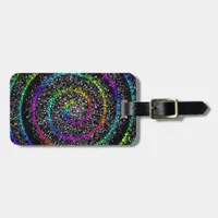 Spiral Dots Luggage Tag