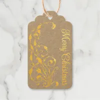 Vintage Victorian Romantic Christmas Foil Gift Tags