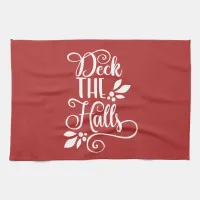 deck the halls Typography Holidays Towel