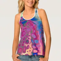 Purple, blue and pink Digital Modern Abstract   Tank Top