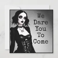 We Dare You to Come | Halloween Party Invitation