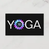 *~* Yoga Teacher OM  Aum  Instructor LotusMandala Business Card