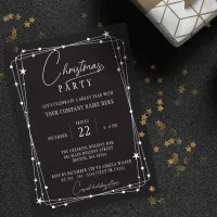 Minimalist Black & White Corporate Christmas Party Invitation