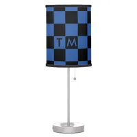 Checkerboard Monogram Blue/Black CMXR Table Lamp