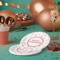 Personalized Candy Cane Christmas Paper Plates