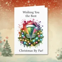 Best Christmas By Par | Funny Disc Golf Themed Holiday Card