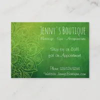 Green Mandala Classy Business Card