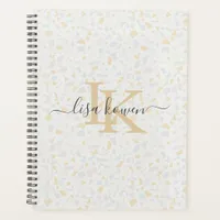 Modern Monogram With Luxury Script Type | Terrazzo Planner