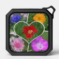 My Heart is Filled with Flowers Photo Collage Bluetooth Speaker