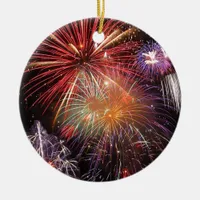 Fireworks Finale Ceramic Ornament