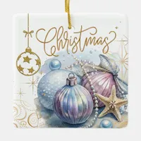 Christmas Gold and Soft Pastel Ornament