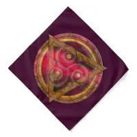 Crimson Celtic Mandala of Energy Bandana