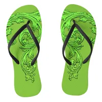 Elegant Goth Design Flip Flops