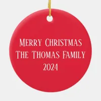 Christmas Holiday Charm Pattern 01 - Personalized Ceramic Ornament