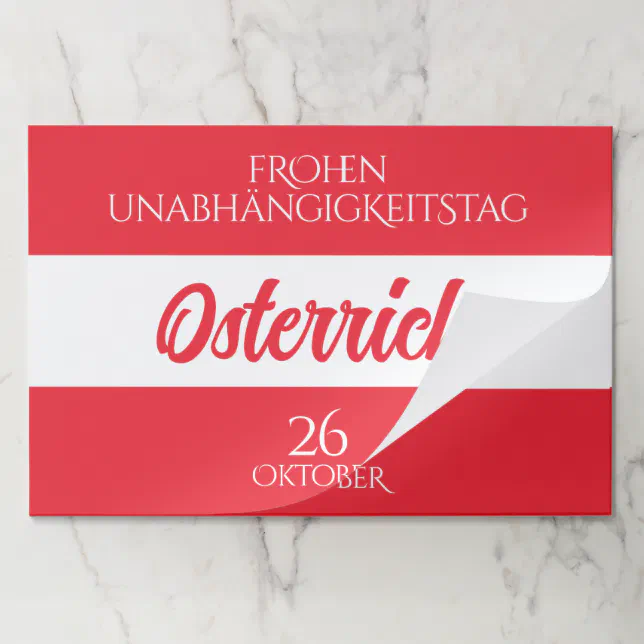 Austria Independence Day Austrian National Flag Paper Pad