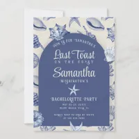 Last Toast on the Coast Boho Coastal Bachelorette Invitation