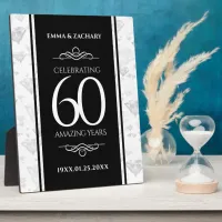 Elegant 60th Diamond Wedding Anniversary Plaque