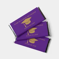 Purple Gold Graduation Hat Graduation Party  Hersh Hershey Bar Favors