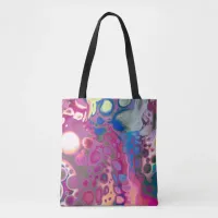 Purple, blue and pink Digital Modern Abstract     Tote Bag