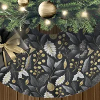 Blacke Gold Christmas Pattern#18 ID1009 Brushed Polyester Tree Skirt