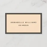 Minimalist Elegant Boutique Black Coral Business Card