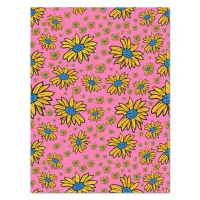 Pretty Daisies Yellow Blue Pink  Tissue Paper