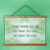 Positive Motivation Start Where you are | Hanging Tapestry