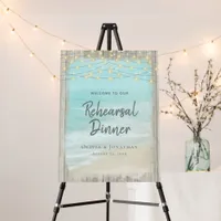 Rustic Beach Rehearsal Dinner Welcome Foam Board