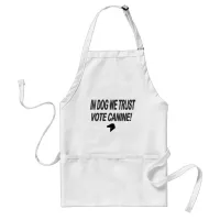 Vote Dog with Black Text Adult Apron