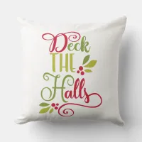 deck the halls throw pillow