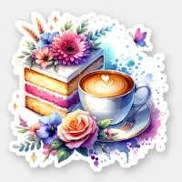 Coffee and Cake | Best Friend's Birthday Sticker