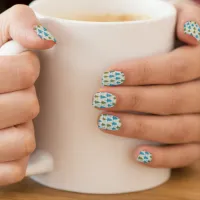 Green Blue Pine Trees Minx Nail Art