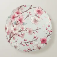 Cherry Blossom Round Pillow