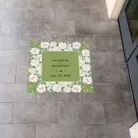 Elegant Floral Embrace Wedding Floor Decals