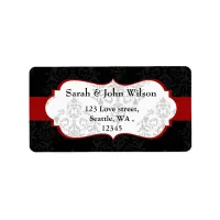 red black  ,return address label