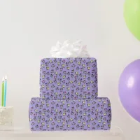 Pretty Pink Purple and Yellow Pansies Wrapping Paper