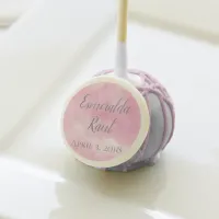 Pink Cotton Candy Watercolor Wedding Cake Pop