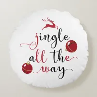 jingle all the way round pillow