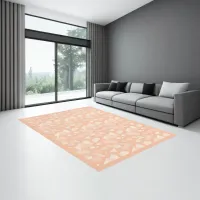 Minimalist Peach & White Geometric | Rug