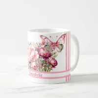 Pink Cottage Floral Design Mug