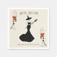 Witch Bloody Cocktail Hart Skeleton Hand Halloween Napkins