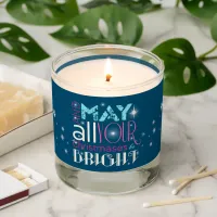 Bright Christmas Typography ID264 Scented Candle