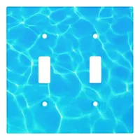 Aqua Water Pattern With Reflection Waves Light Switch Cover