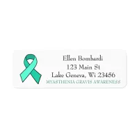 Myasthenia Gravis Awareness Ribbon Address Label