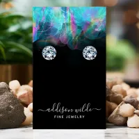 Holographic Alcohol Ink Earring Display Card