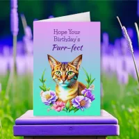 Hope Your Birthday is Purr-fect | Cat Pun Card